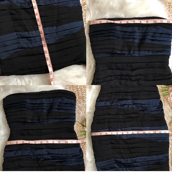 Black and blue Alice + Olivia strapless dress - Picture 6 of 8